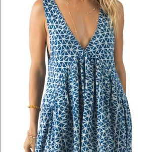 NWOT Rip Curl blue and white boho sundress